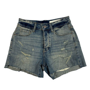 Treasure & Bond Shorts Womens 24 Blue Foster High Rise Denim Distressed
